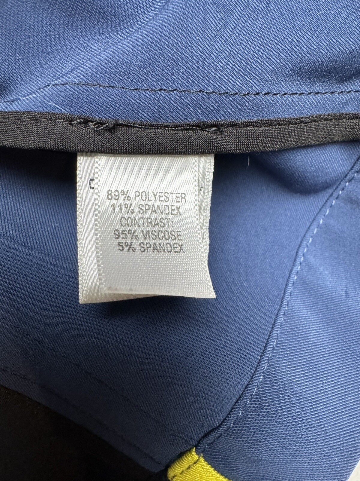 Vtg St. John Yellow Label Blue And Black Zip Bomber Jacket S