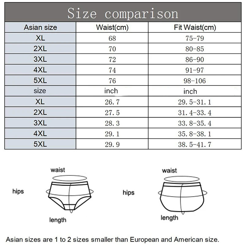 4 Pcs/Lot Men’s 100% Cotton Breathable Briefs Comfortable Male Underwear