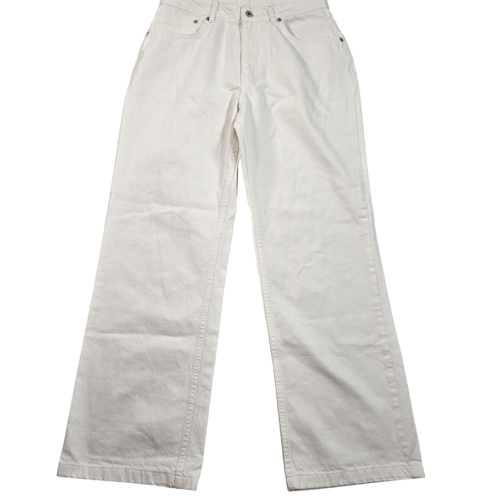 Ragged Jeans Jeans Womens 30 White High Rise Wide Leg Denim Pants Relaxed Fit