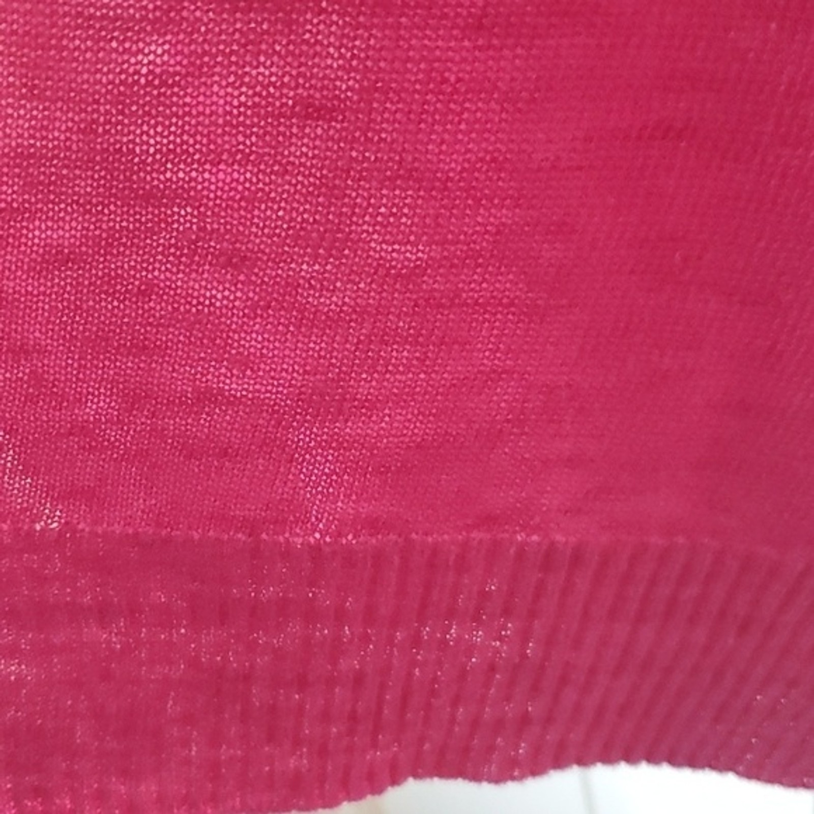 EILEEN FISHER 100% LINEN BRIGHT PINK SHORT SLEEVE SWEATER SIZE SMALL MINIMALIST