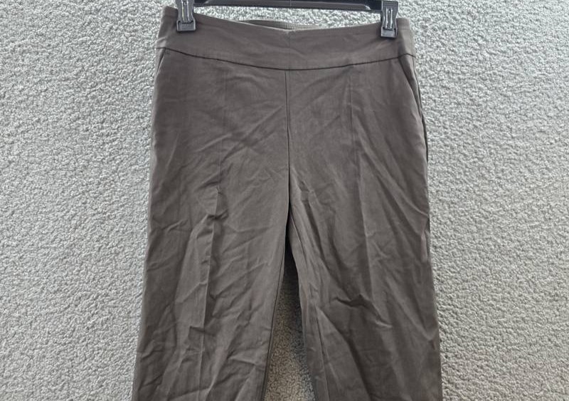 Counterparts Pull On Cutout Hem Pants Women’s Dark Gray Solid Elastic Waist M