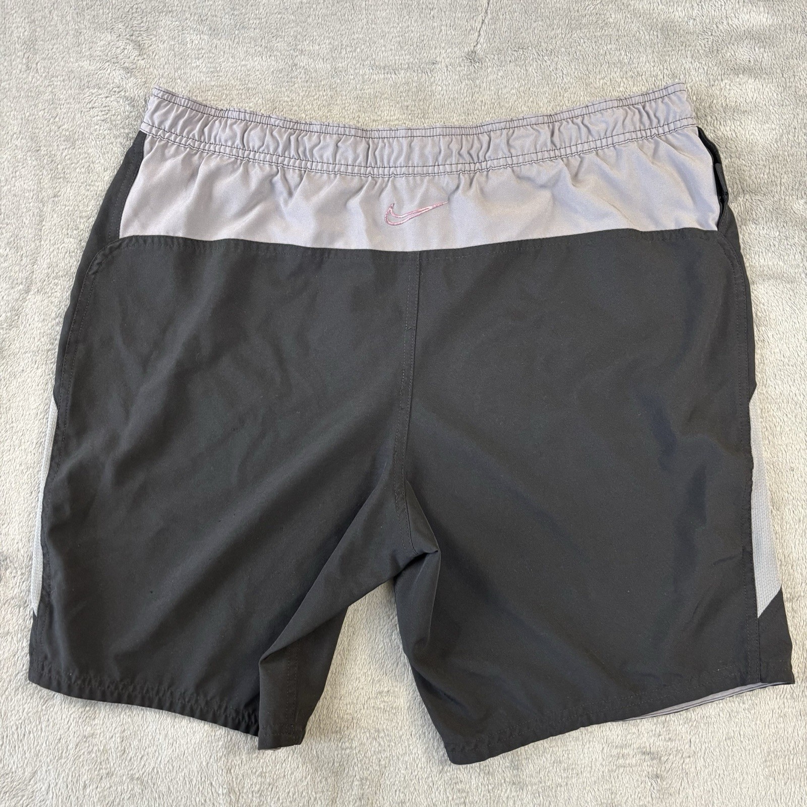 Nike Short Mens L Black Gray Core Contend 9 Volley Swim Trunks Beach Pool Summer