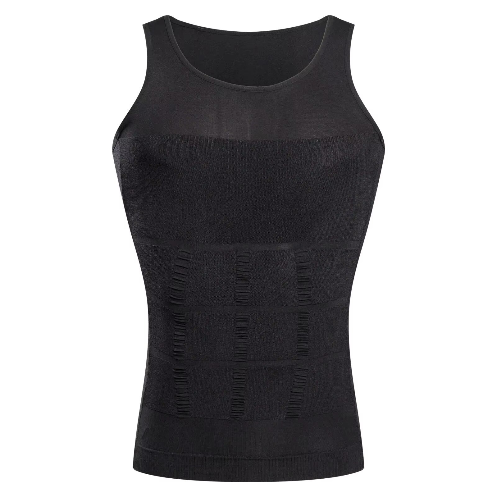 Mens Slimming Body Shaper Belly Chest Compression Vest Girdle T-Shirt Tank Top
