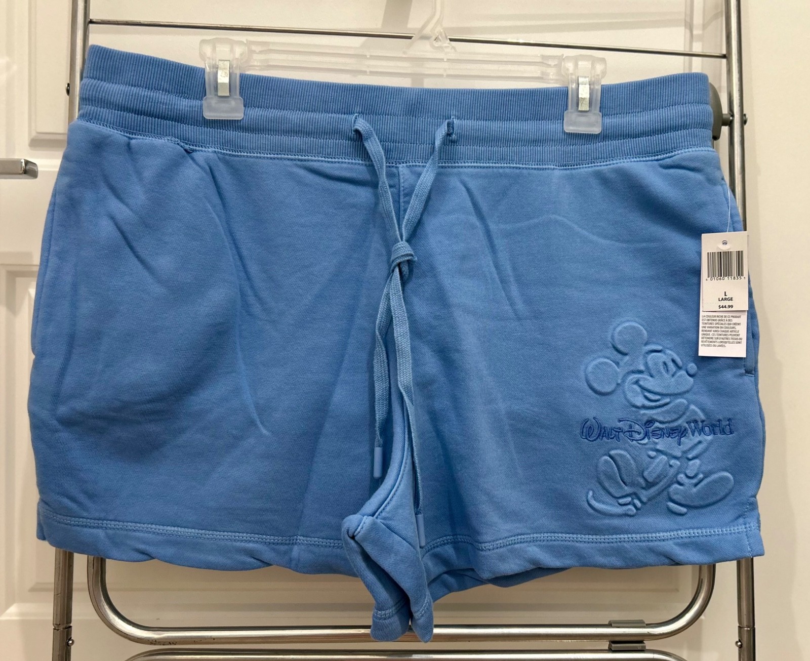 Disney Parks Blue Embossed Mickey Mouse Walt Disney World Shorts NWT Large