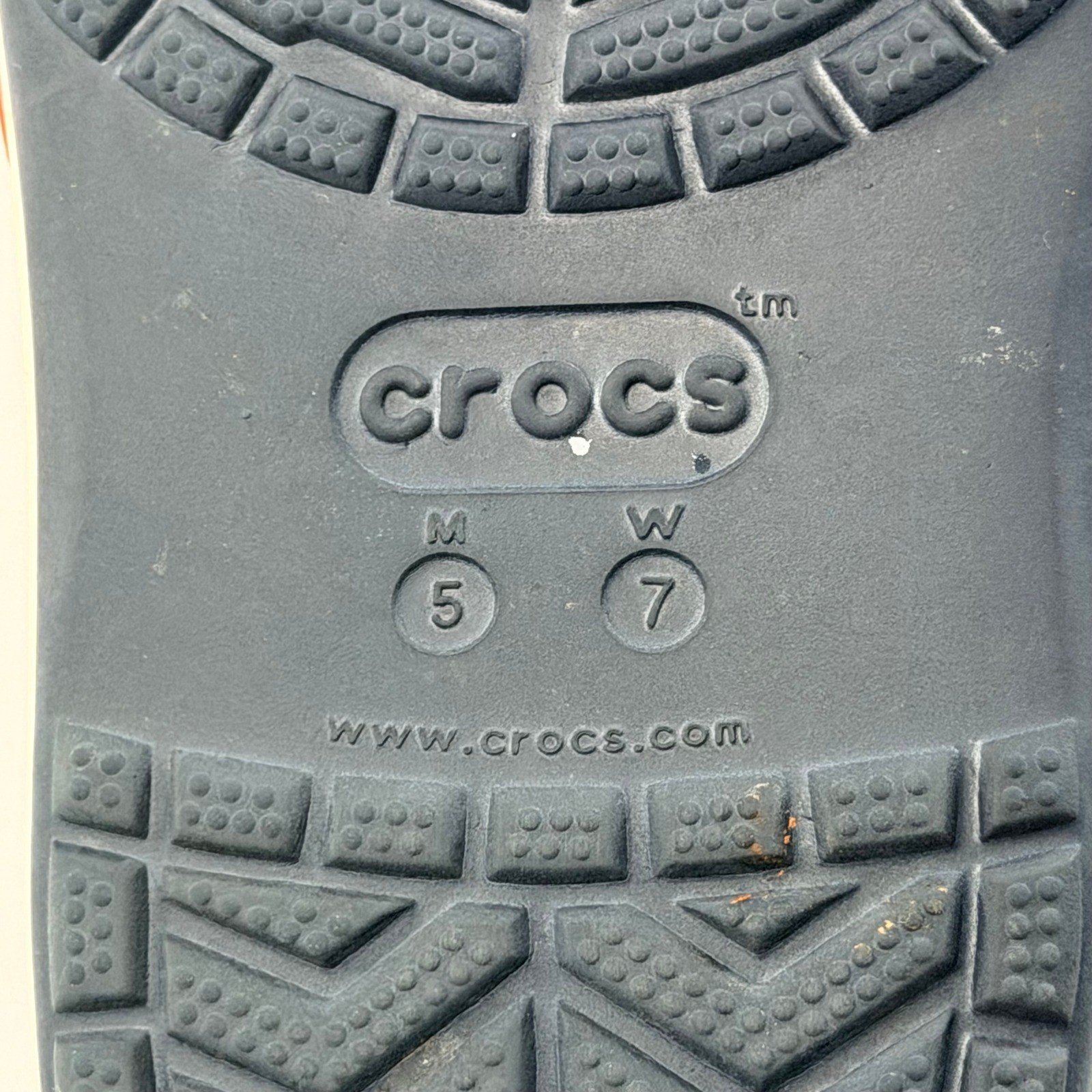 Crocs Bayaband Clogs Mens 5 Womens 7 Blue Red White Slip On Unisex Comfort Shoes