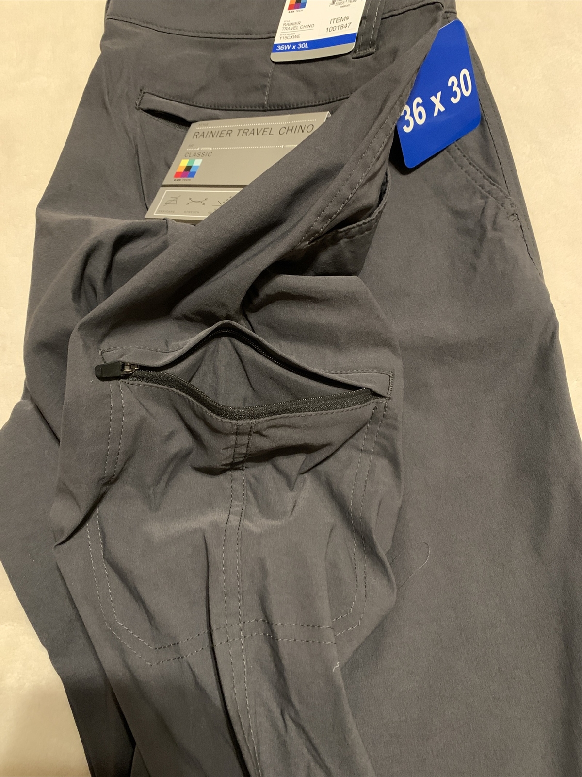 UB Tech Men’s Rainier Lightweight Comfort Travel Chino Pants 40 42 44 x 30 32