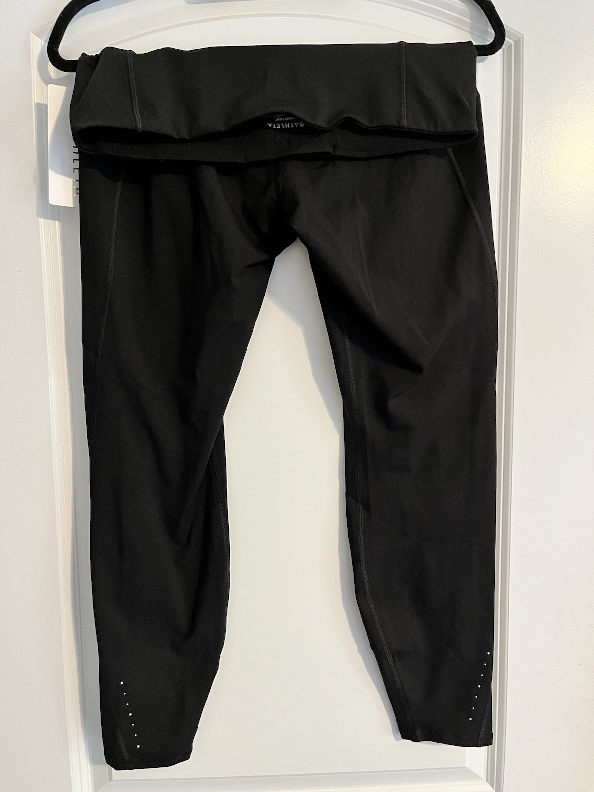 Athleta Rainier Tight Women’s Black Leggings L Ankle Stretch Pockets