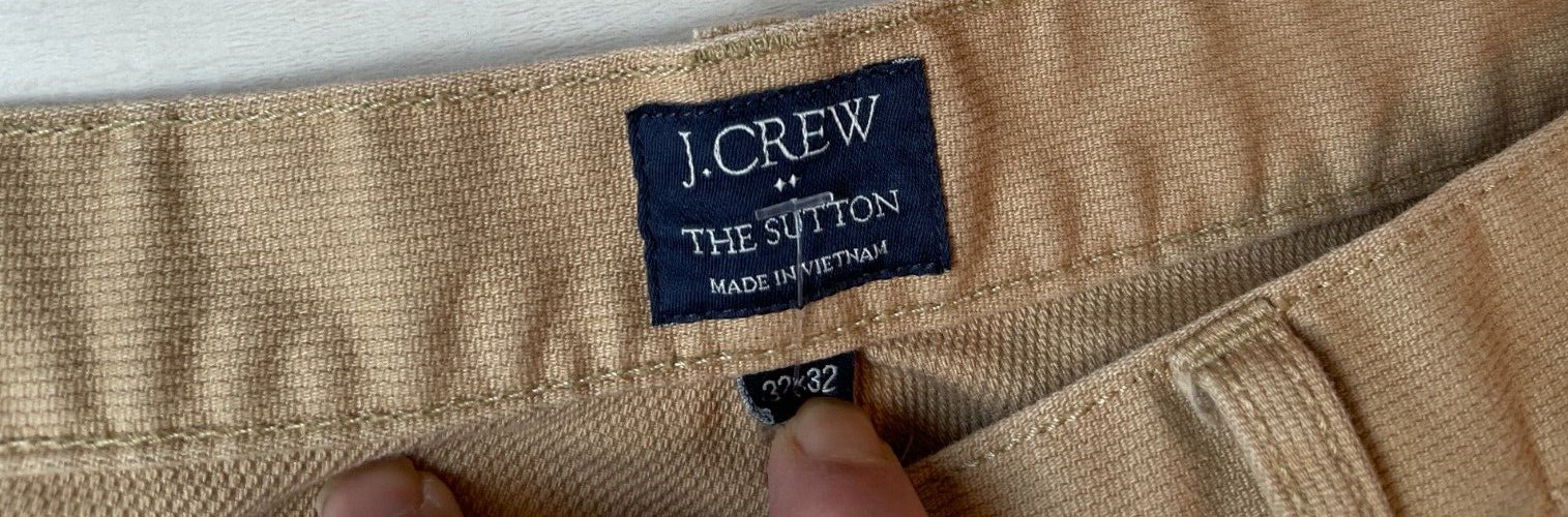 J. Crew The Sutton tan pants size 32 x 30.5″ men’s