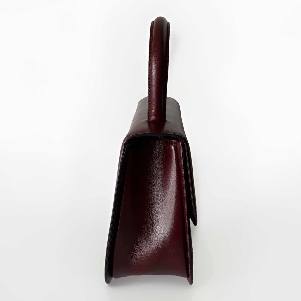 Authentic vintage AIGNER Handbag Leather Burgandy From Japan 0955