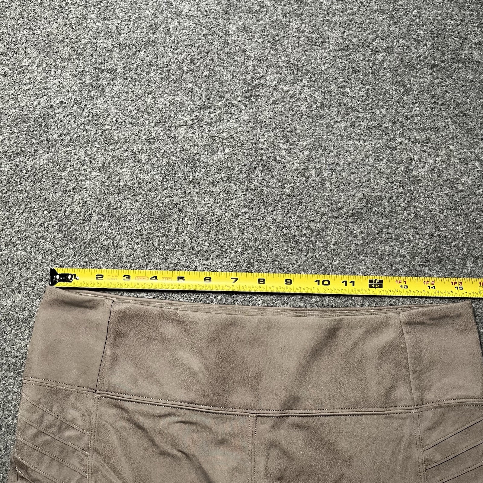 Athleta Leggings Womens Large Beige Delancey Gleam Moto Tight Faux Leather