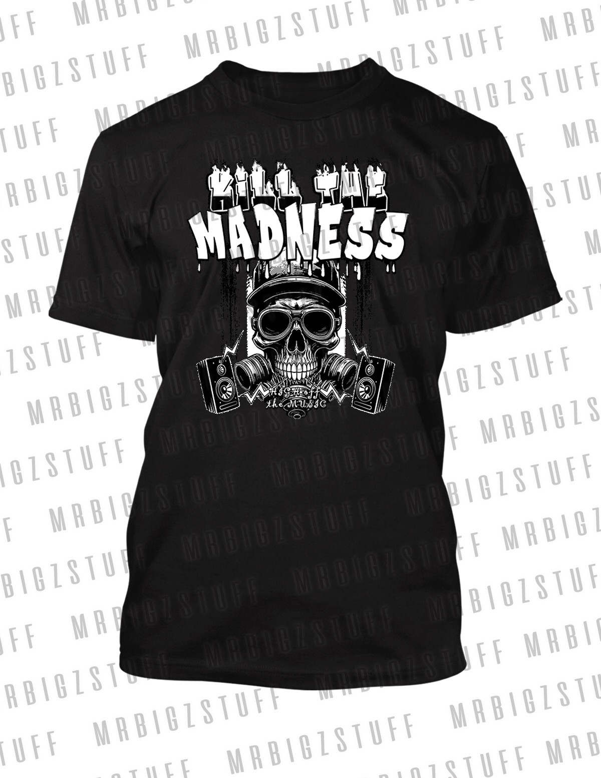 Kill The Maddness Sneaker Skull Tee Shirt To Match J4 White Cement 8XL Bigdude