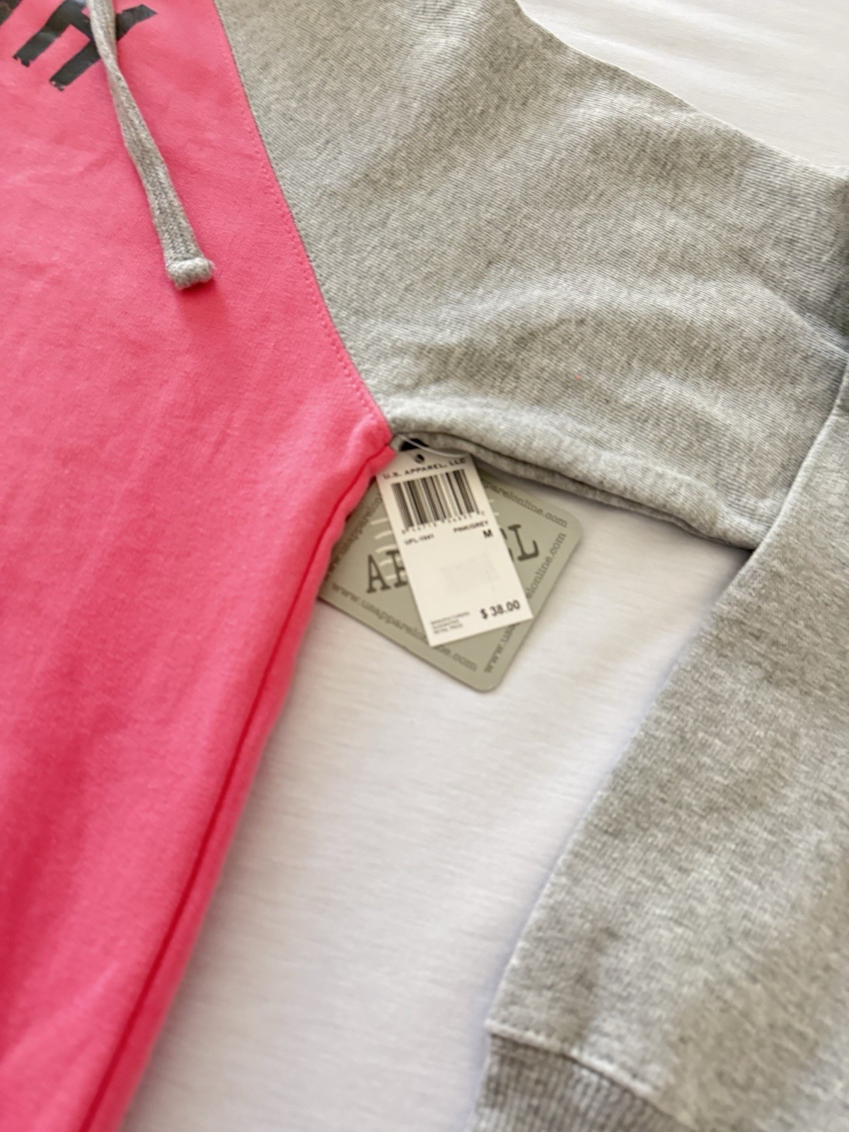 NWT Sweatshirt Hoodie U.S. Apparel Pink & Grey