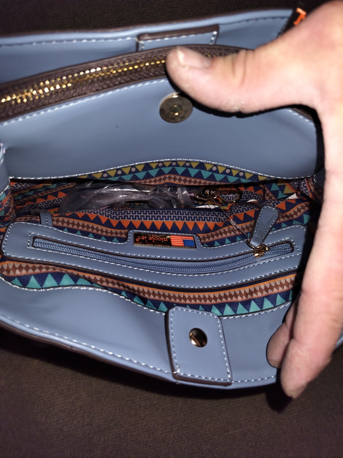 Nicole Lee USA Dream Catcher Backpack Purse 15″ Turn Lock Drawstring