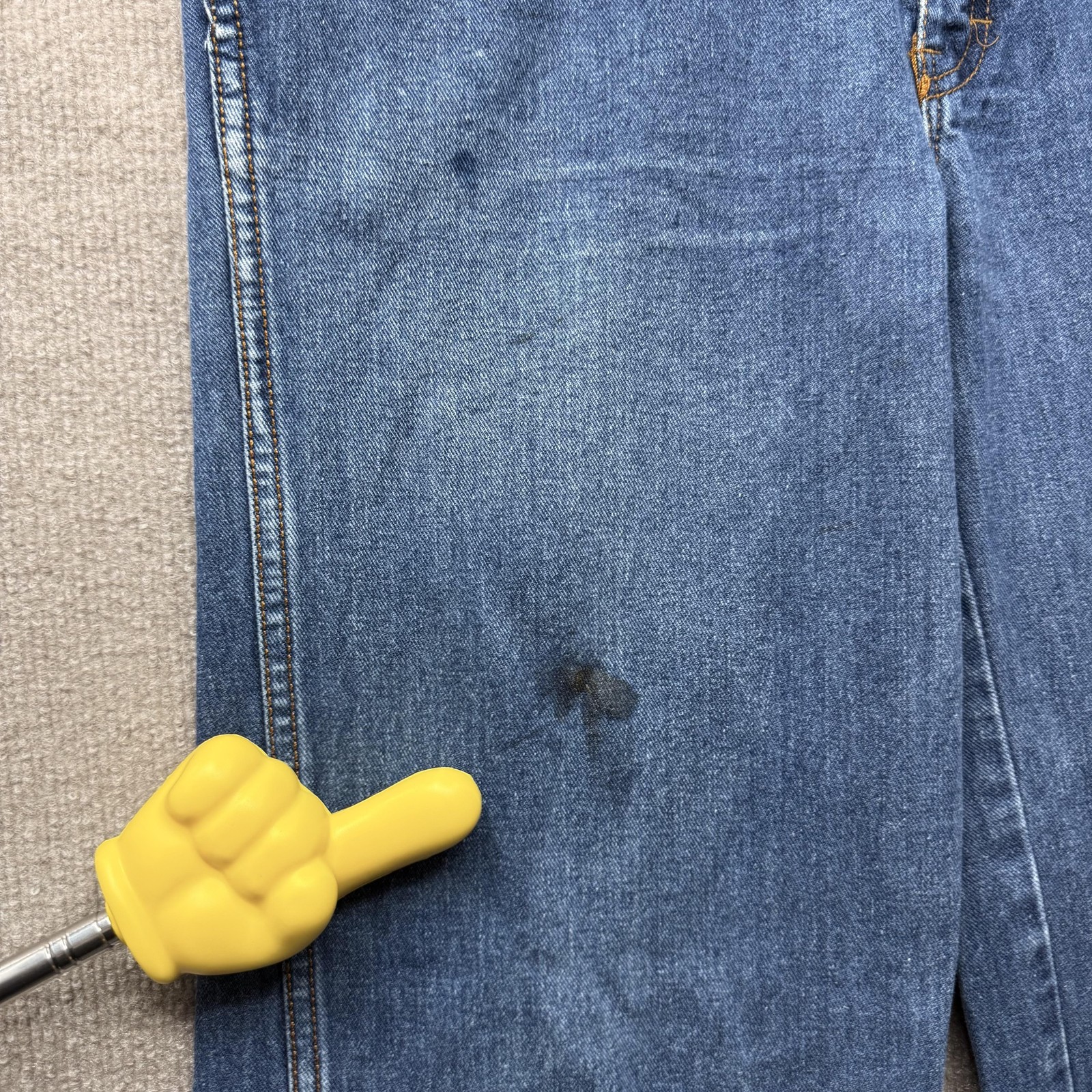 Neil Norman Vintage Jeans Mens 36×29 Wide Distressed Raw Hem Hong Kong 60s 70s