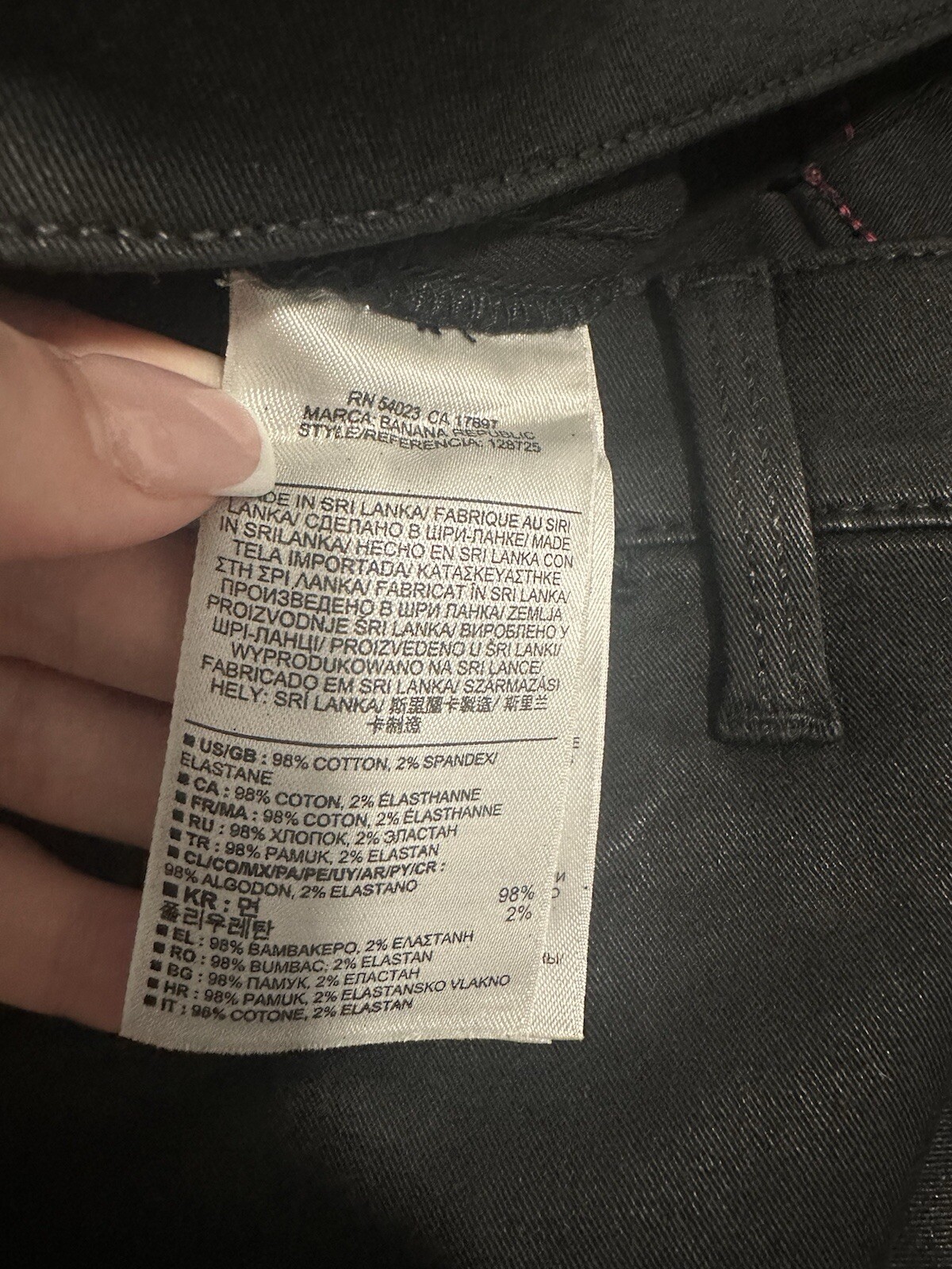 NWT Banana Republic Womens Black Jeans Skinny Size 30Wx29L Originally $89