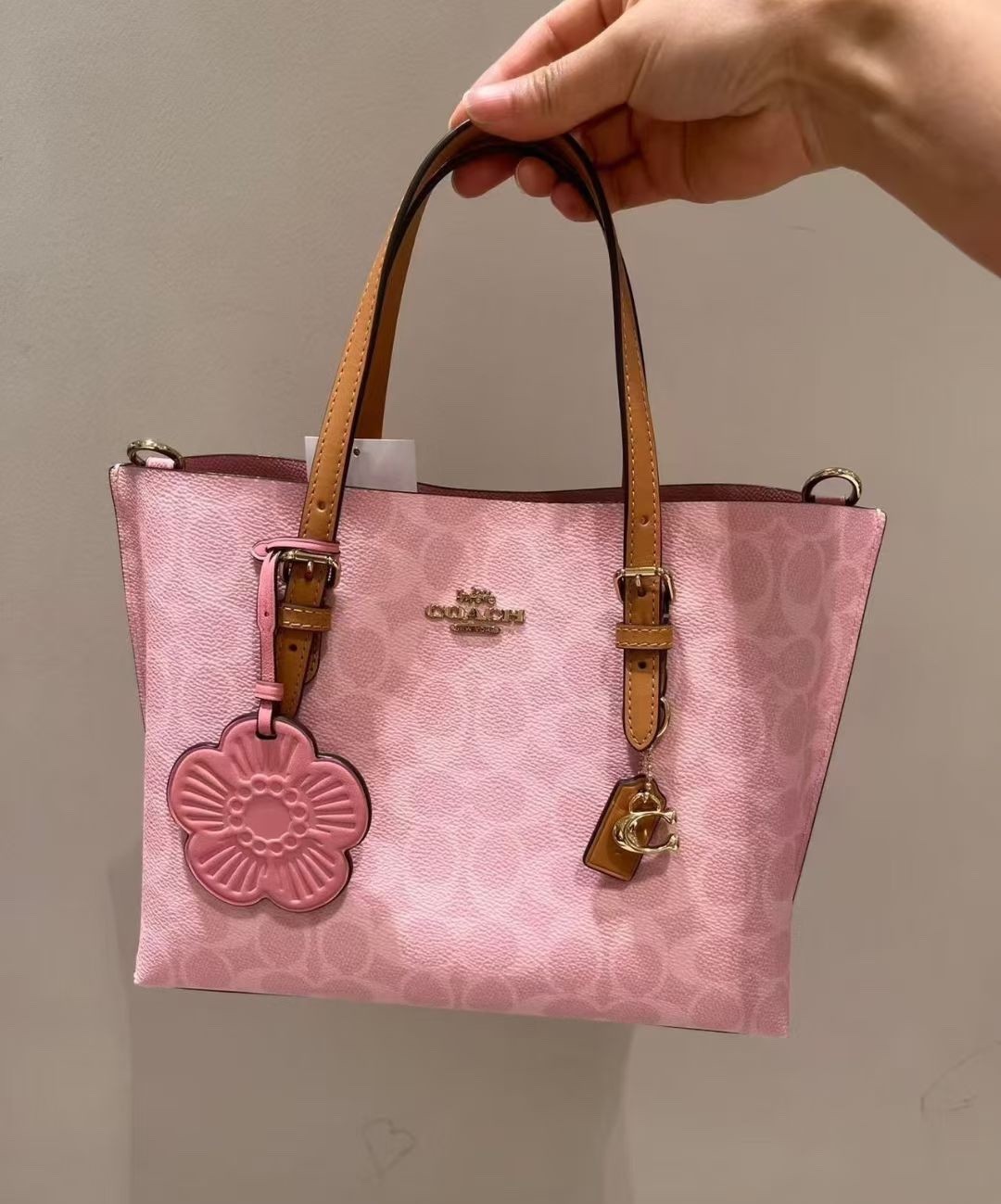 RARE NWT Coach Powder Pink Mollie Tote Bag 25 CER24 SOLDOUT SHIPS TODAY
