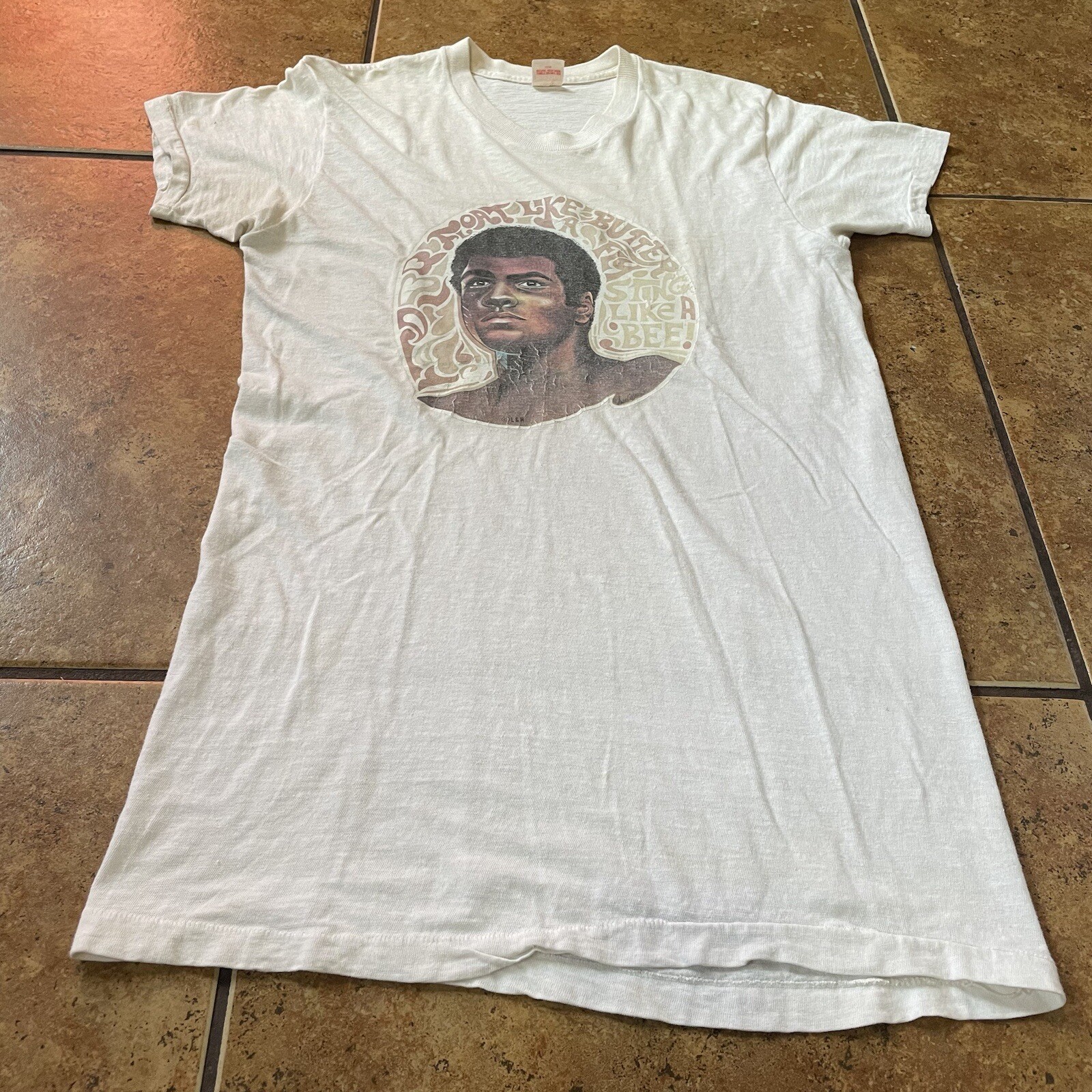 Vintage Muhammad Ali Shirt championship single stitch size Large 1970s