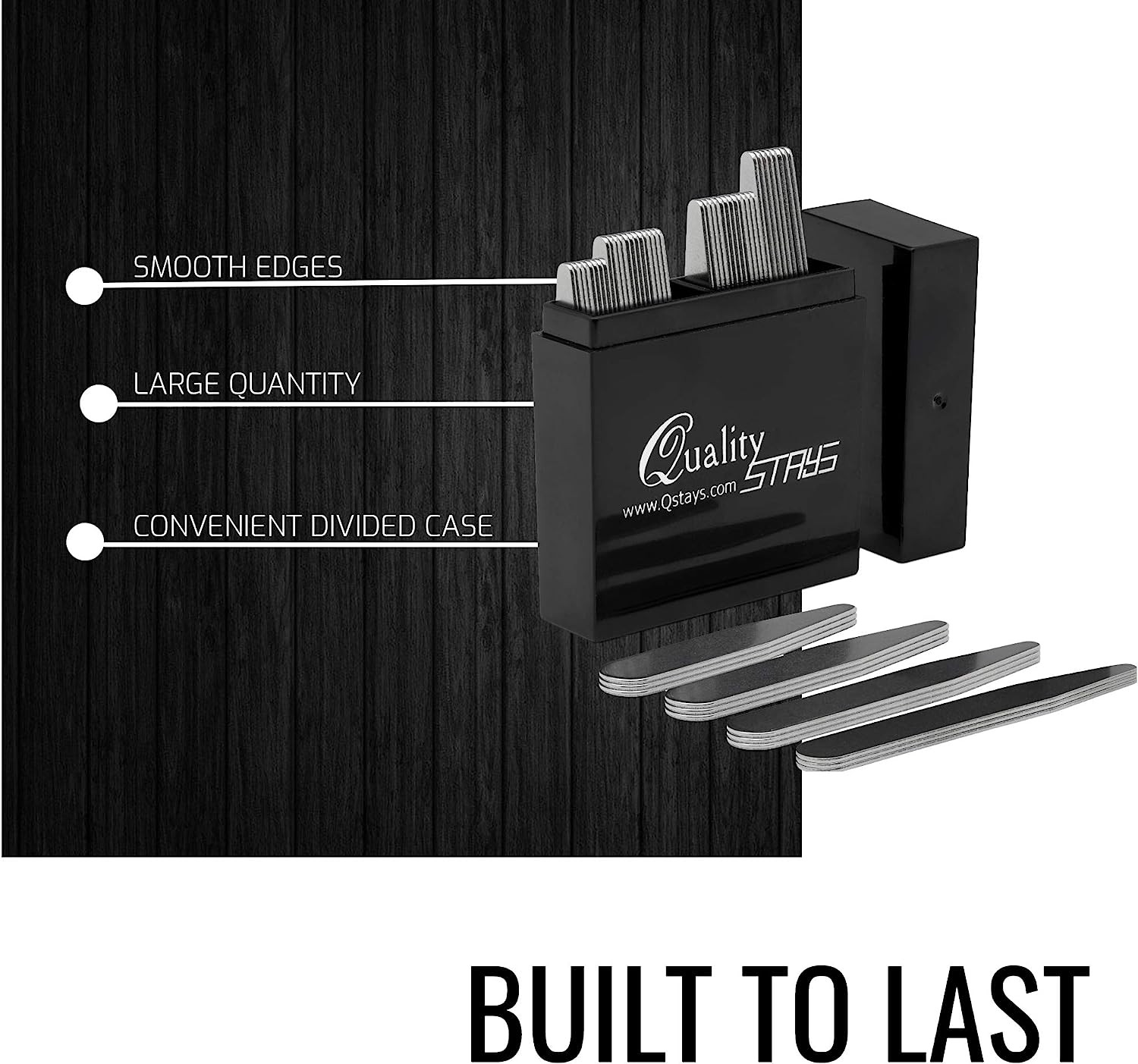 Metal Collar Stays for Men – 40-Piece Set in 4 Sizes for Dress Shirts by