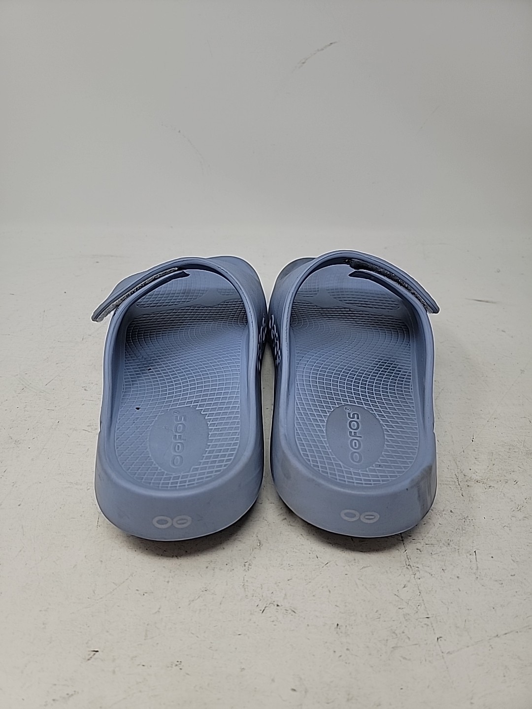 OOFOS OOAHH SPORT FLEX MATTE BLUE SLIDE SANDALS UNISEX WOMEN’S 10 / MEN’S 8