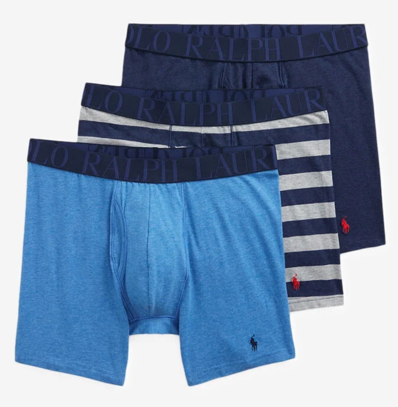 3-Pack Men’s Polo Ralph Lauren Stretch Classic Fit Boxer Briefs Sizes S M L XL