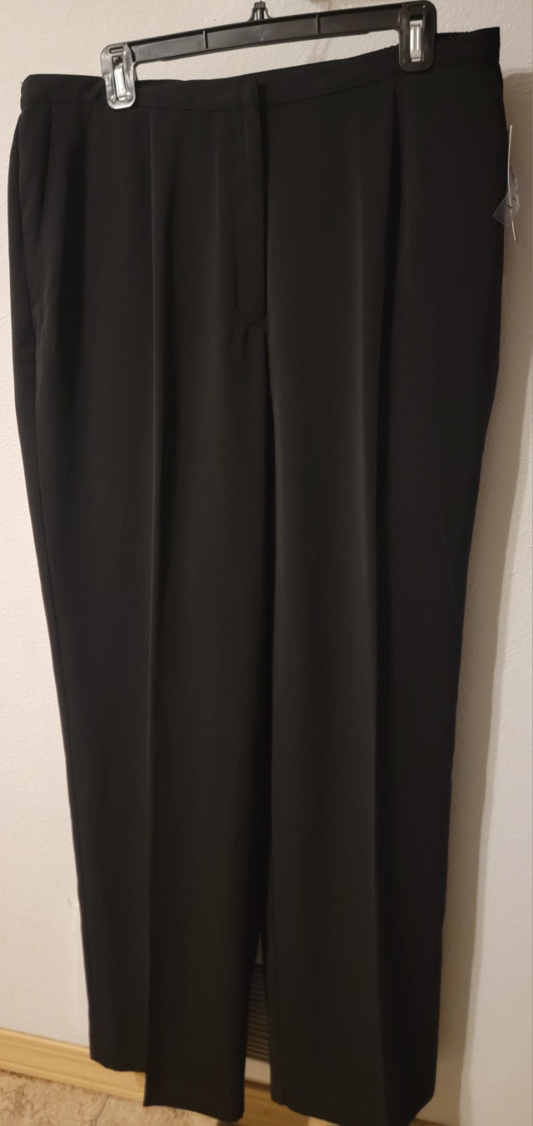 Norton McNaughton Sz 16W Blk Career Class Loose 100% Polyester Trouser Pant NWT