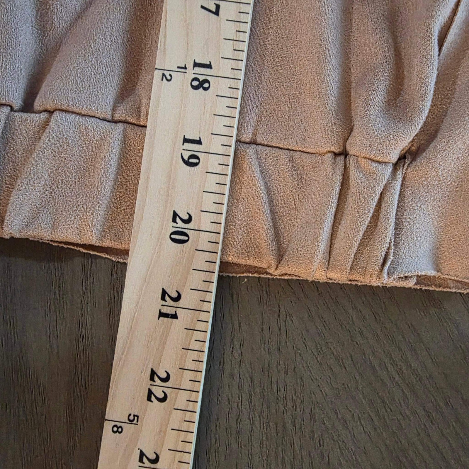 BlankNYC Faux Suede Moto Jacket Large Tan Beige Asymmetrical Zip Biker