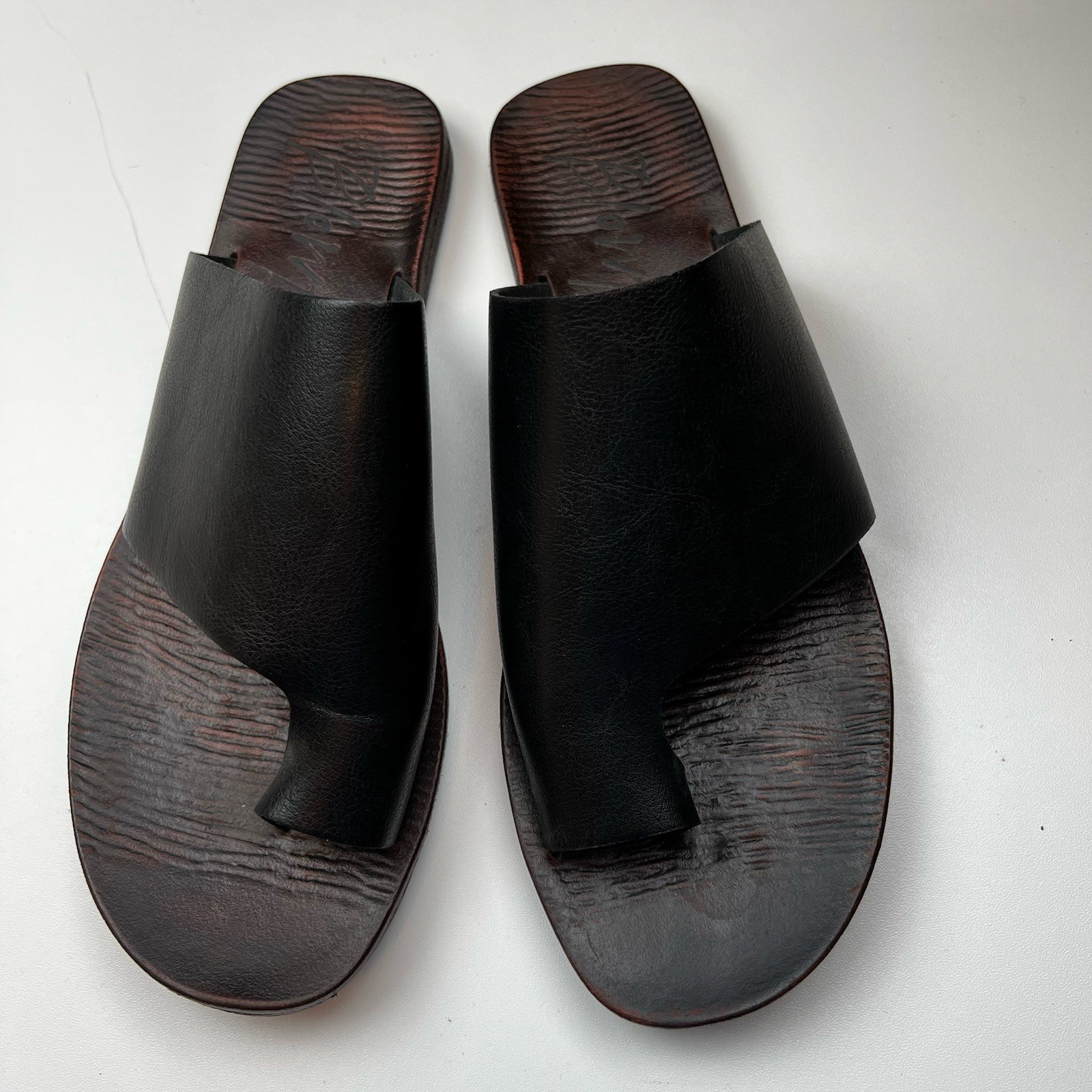 Blowfish Dalla Black Vegan Man Made Materials Slide Sandals 8.5