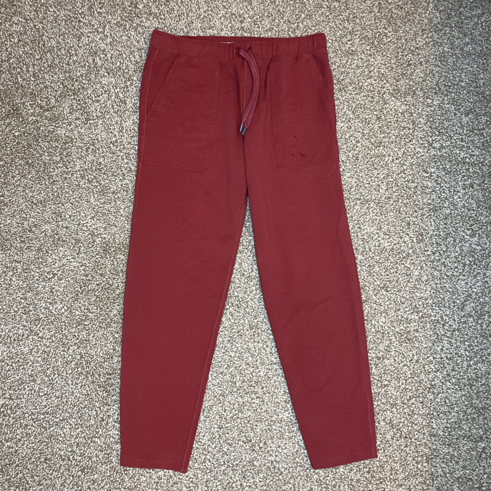 Mack Weldon Ace Pants Mens Large For Daily Wear Sweatpants Drawstring Maroon