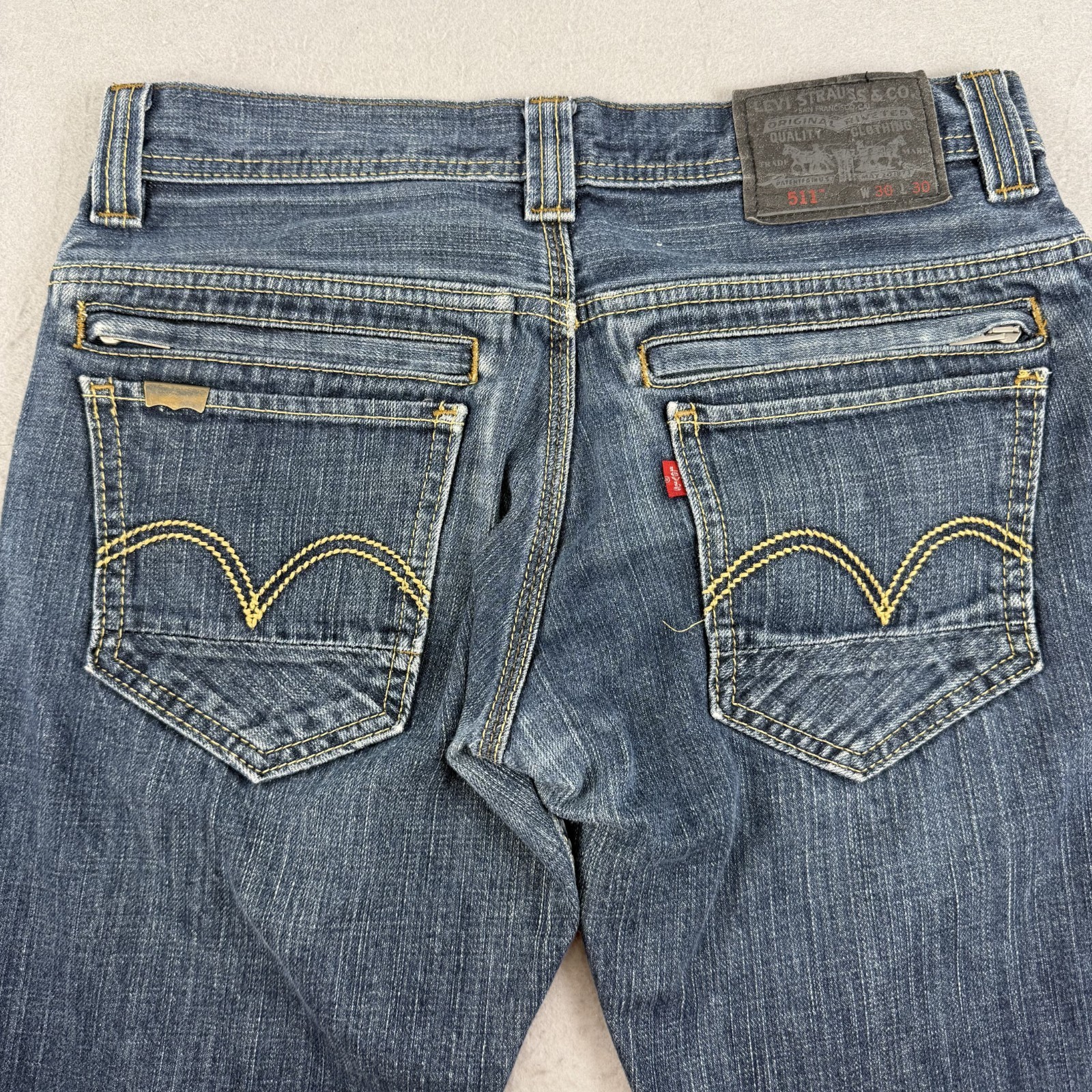 Vintage 2010 Levi’s 511 Skinny Jeans 30×30 Zipper Back Pocket Rare
