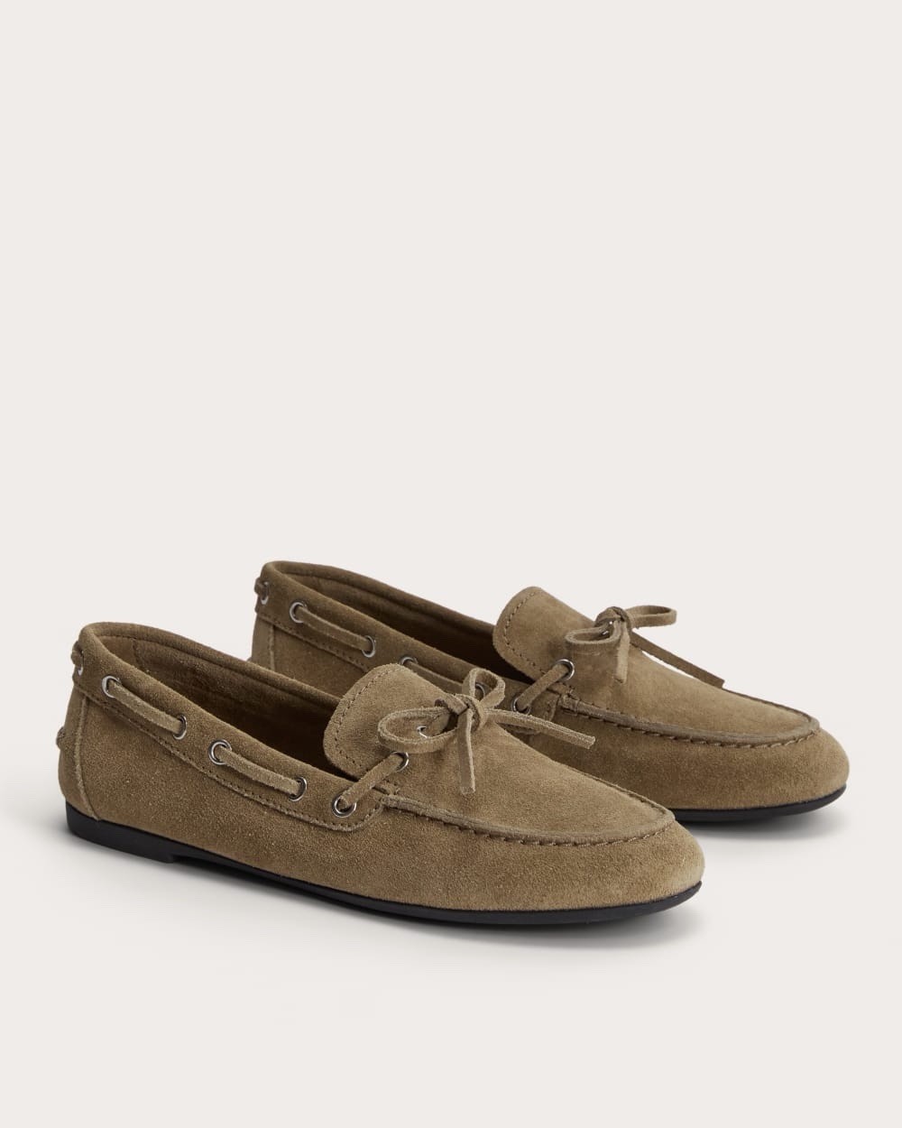 Everlane The Boat Shoe Suede Farro Brown Moccasin Loafers Size 7.5 New in Box