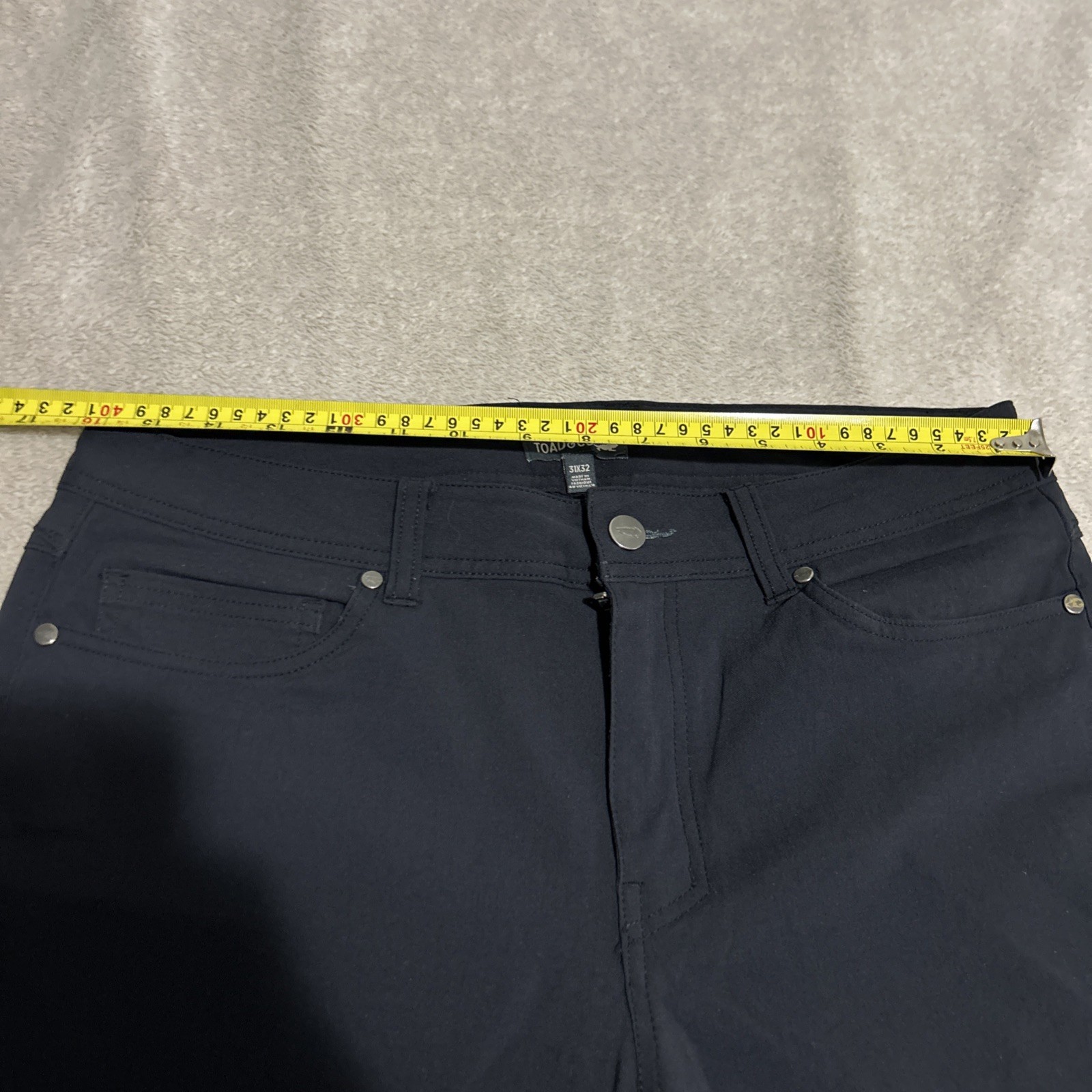 Toad & Co Quick Dry Rover 5 Pocket Lean Pants Black Men’s Size 32×32