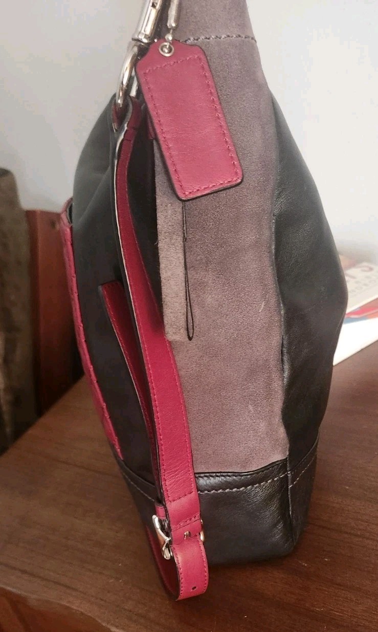 Coach Park Large Colorblock Quilted Leather Crossbody Shoulder Tote Bag 15″x12″