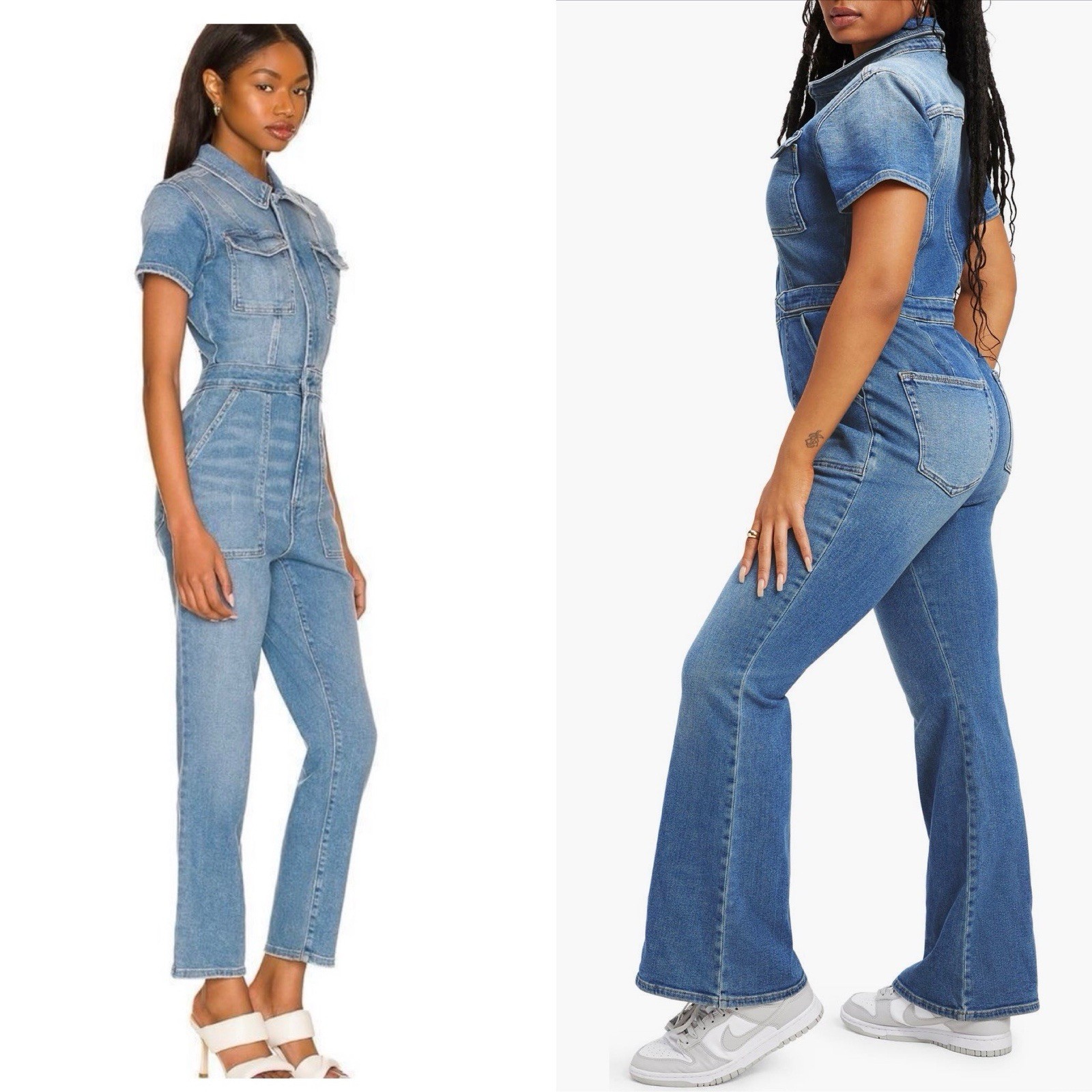 NWT Good American Fit For Success Denim Jumpsuit Size Petite M NWT