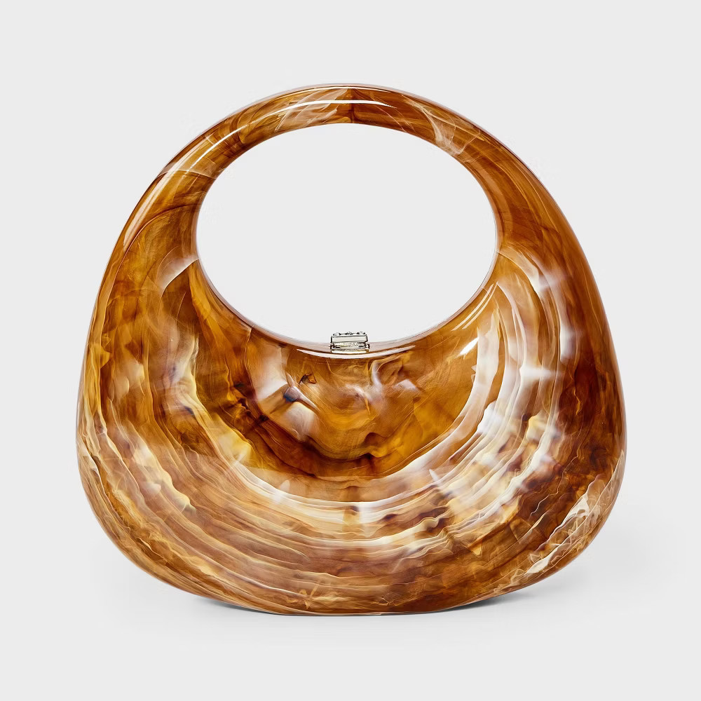 Crescent Marble Minaudiere Clutch – A New Day Brown