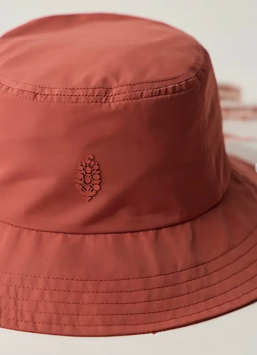 NEW FREE PEOPLE FP MOVEMENT CLAY ADVENTURE LOGO STRAP BUCKET HAT