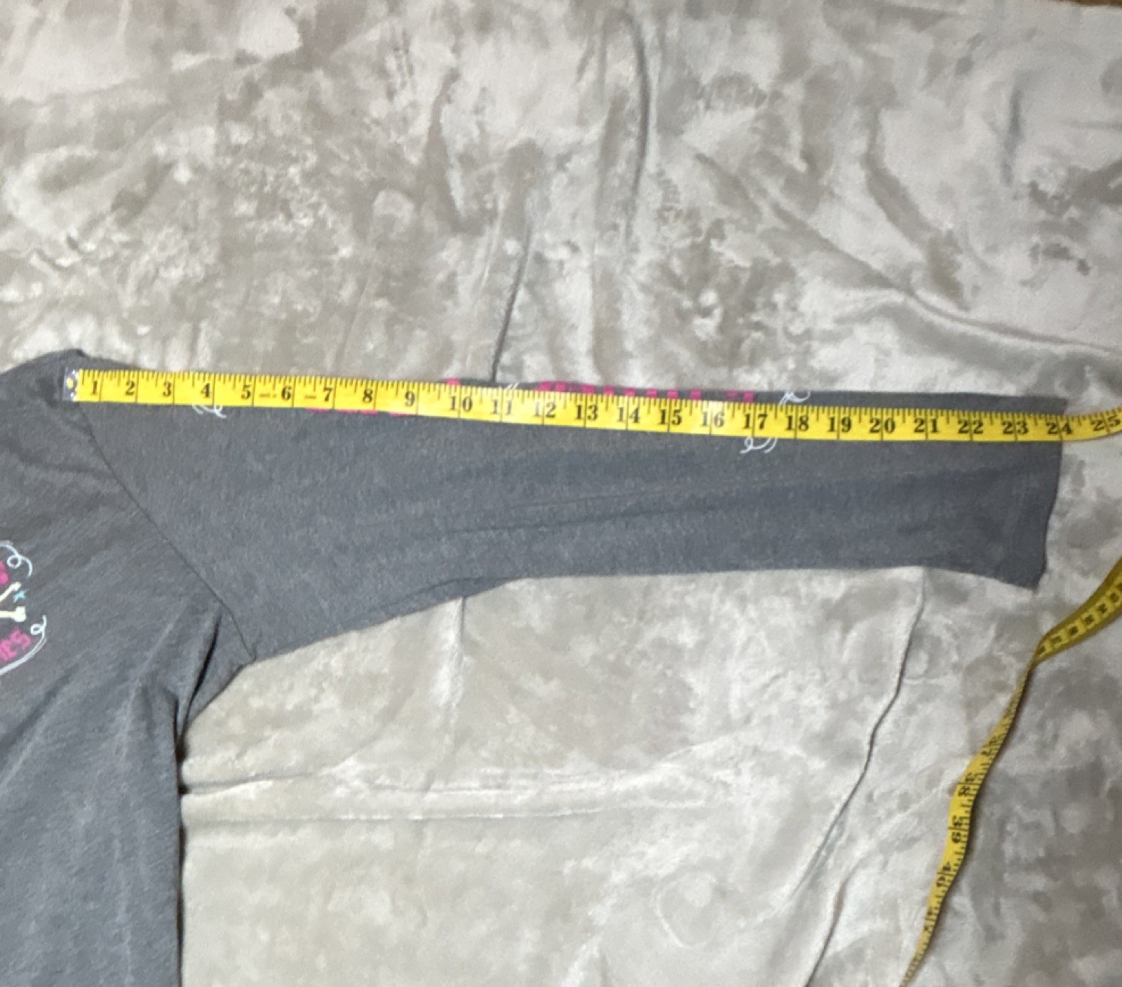 Bella + Canvas Gray, Long Sleeve, Skull Graphic, Biker, Women, XL