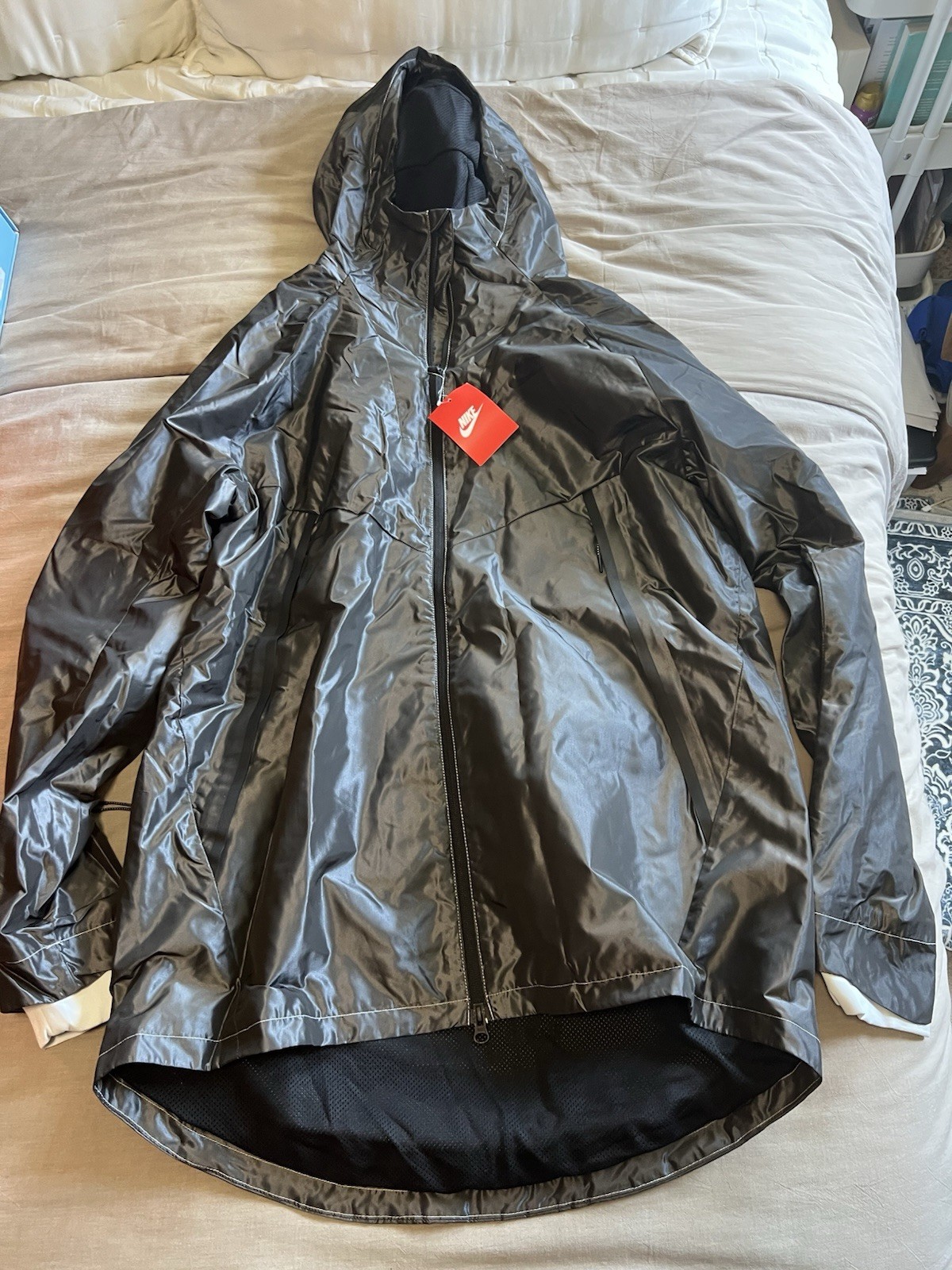 Mens Nike Bonded Parka Platinum Parka (805112 043) Rare Size Large