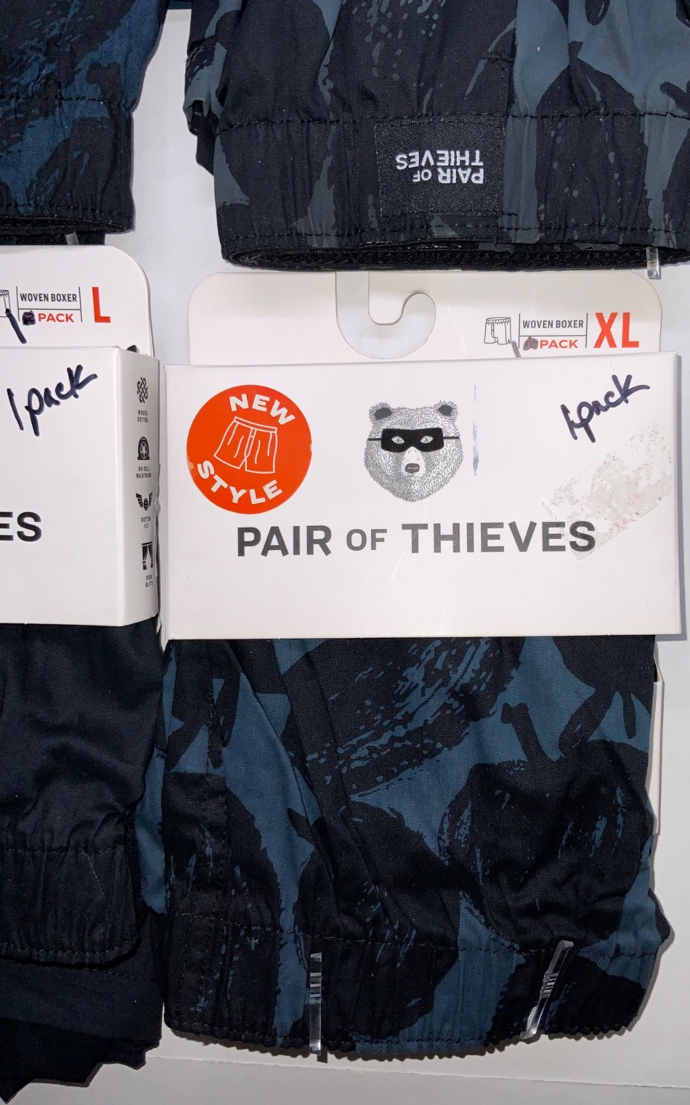S M L XL SINGLE PACKS Pair Of Thieves WOVEN BOXERS The most fitting 100% Cotton