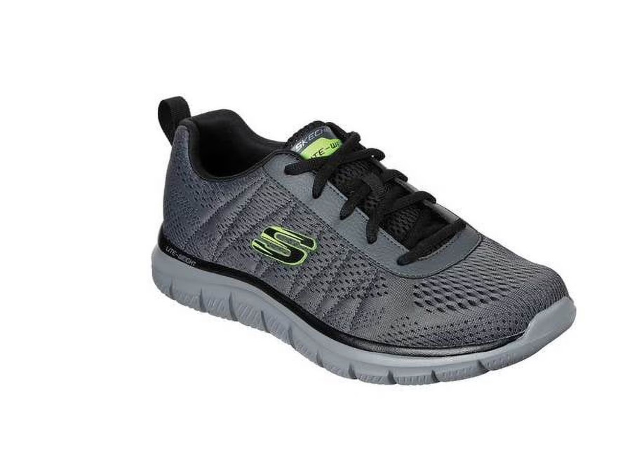 Skechers Men’s Track Moulton Lightweight Memory Foam Trainer Sneakers Charcoal
