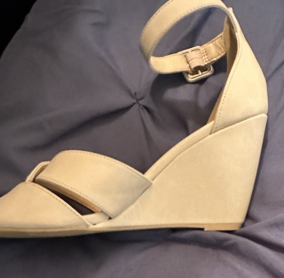 Chinese Laundry Wedge Heels With Ankle Strap In Nude