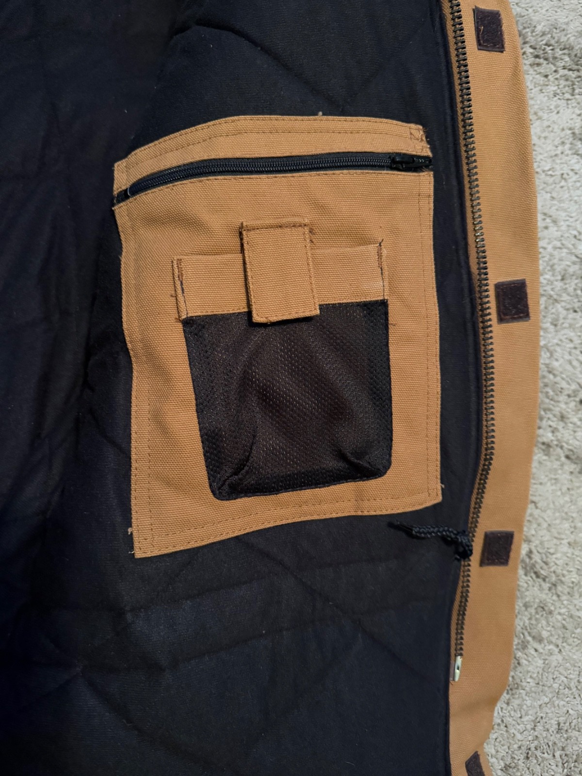 DICKIES HEAVY DUTY WORK JACKET TAN KHAKI FULL ZIP. SIZE XL