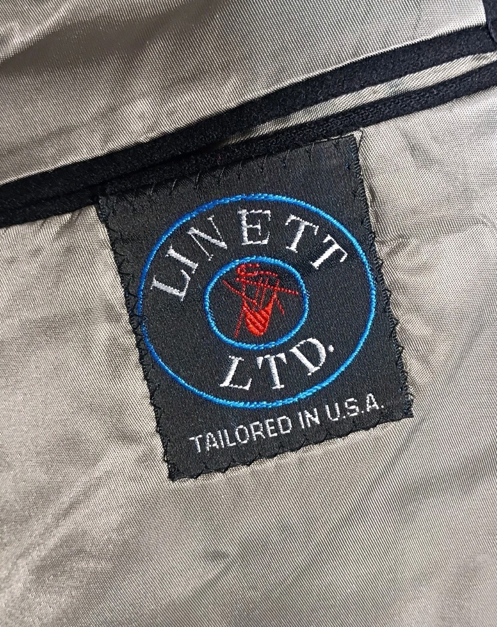 Linett Ltd for Bernard Allen Blazer 100% Wool Tailored Menswear Jacket USA UNION