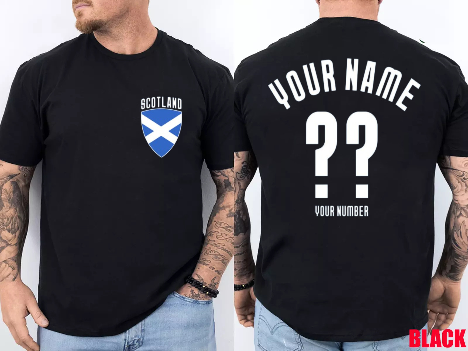 Scotland Personalized World Cup 2026 Double Sided Name Number Gifts Fan T-Shirt