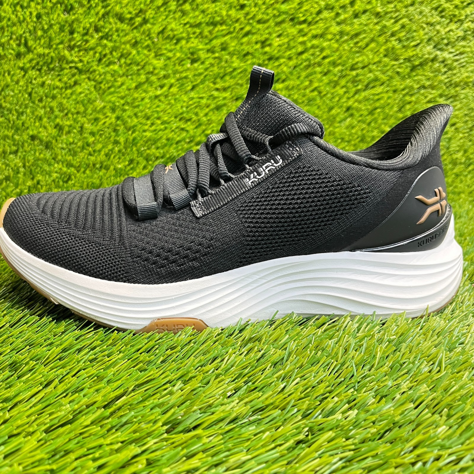 Kuru Atom 2 Womens Size 9 Black White Athletic Running Walking Shoes Sneakers