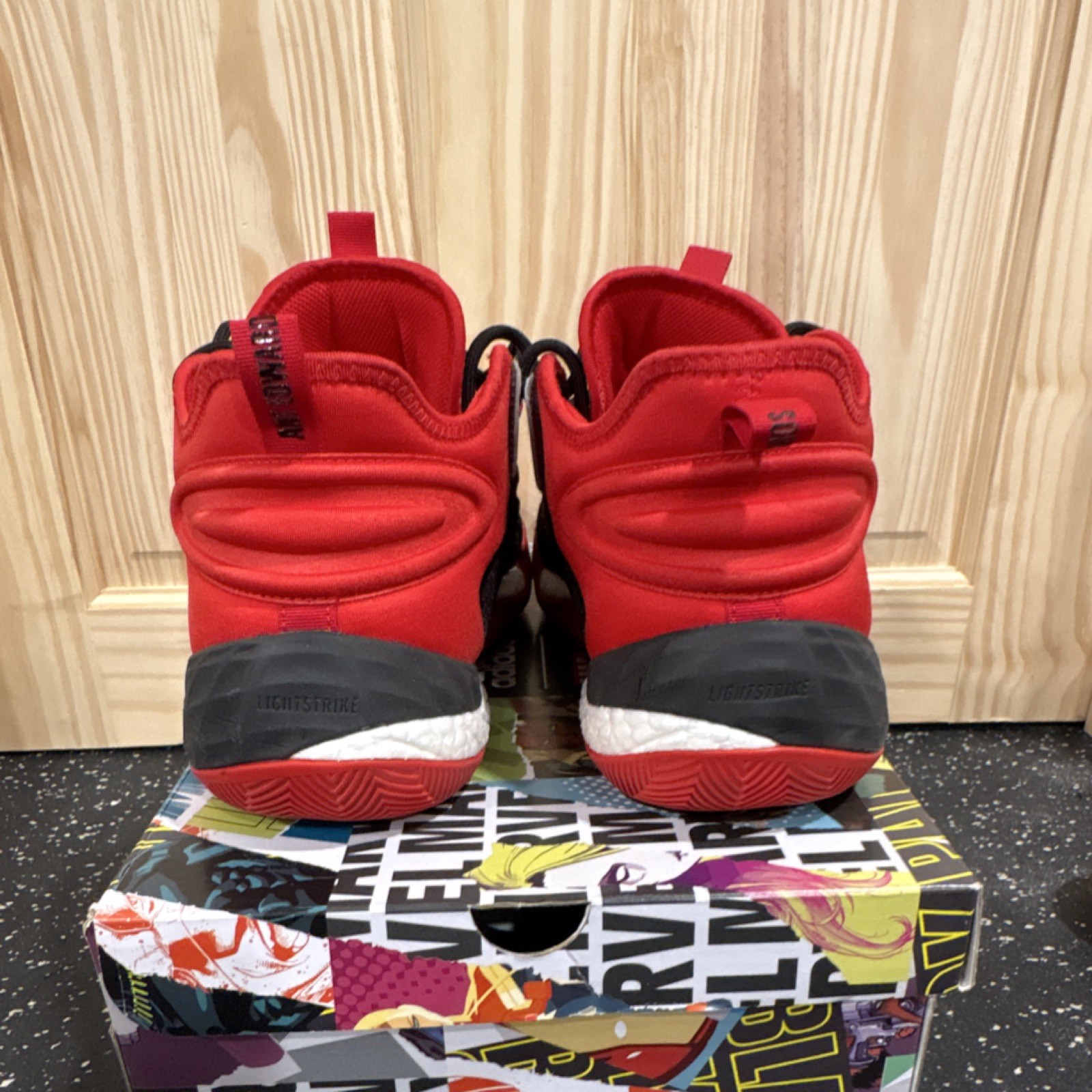 SIZE 11.5 – Adidas Marvel Ant-Man BYW Select Boost – Black Red Gray – With Box