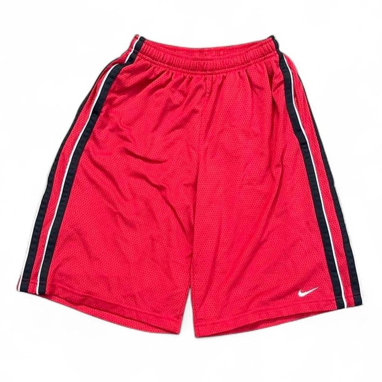 Nike Y2K Mesh Athletic Basketball Shorts Red Youth Large