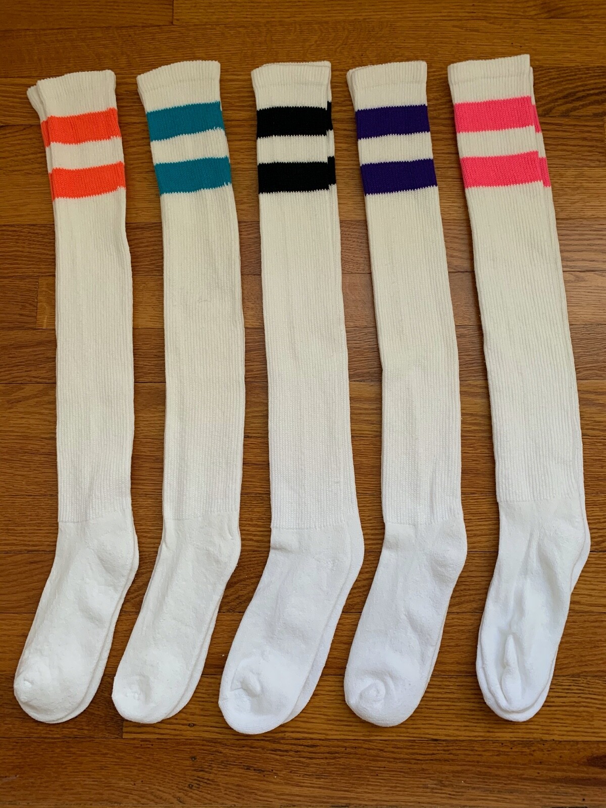 Ultimate Cotton Striped Long Socks Over The Knee 27.5″