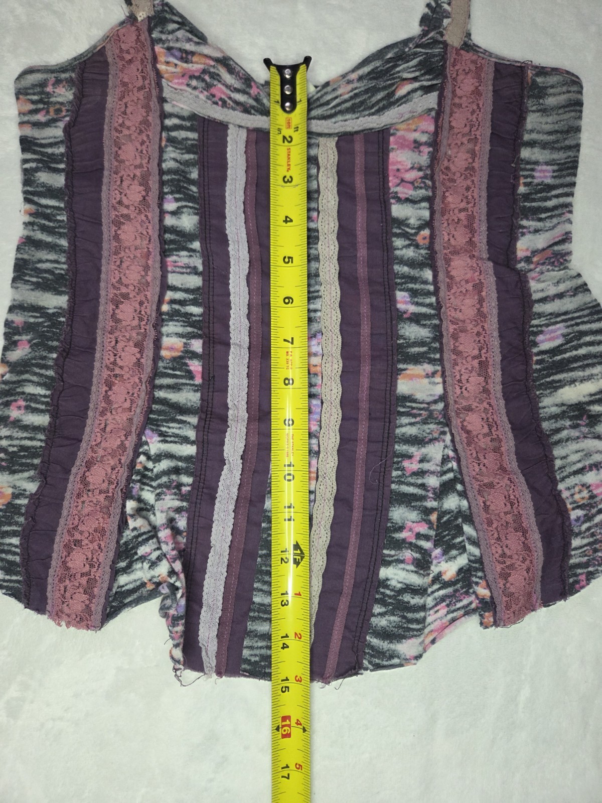 Vintage Free People Patchwork Lace Tank Top M Fairycore Whimsygoth Archival Y2K
