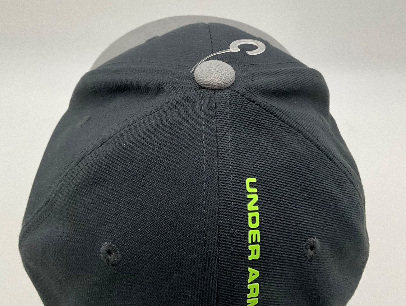 Under Armour HeatGear Stretch Fit Black Hyper Green Cap Hat