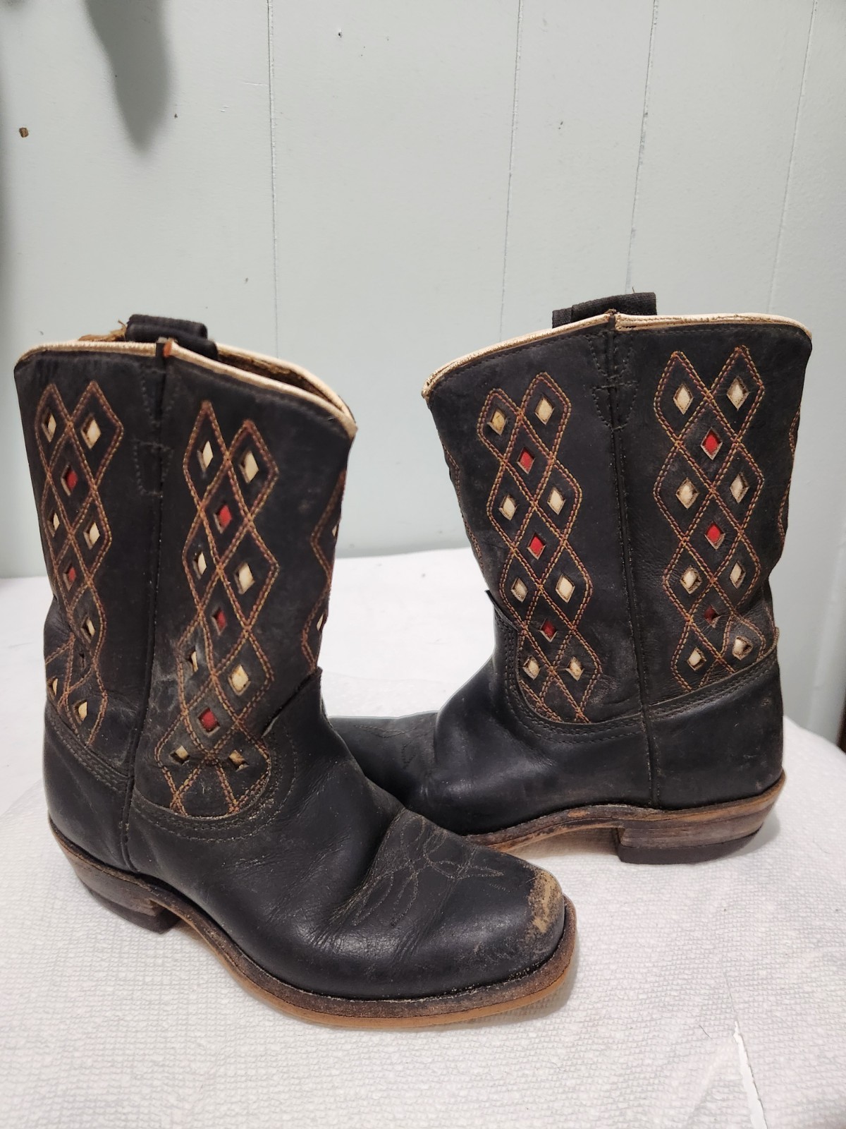 Vintage 50s Acme Boots inlaid children’s cowboy boots Kids Peewee?